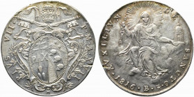 BOLOGNA. Pio VII (1800-1823). Scudo 1816 Ag (26,32 g). Gig. 29. BB da montatura