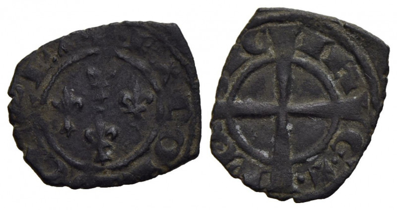 BRINDISI . Carlo I d'Angiò (1266-1278) . Denaro . (MI g. 0,69) RR CNI 229.79/81;...