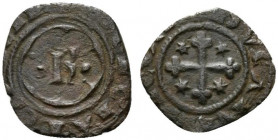 BRINDISI. Carlo I D'Angiò (1266-1282). Denaro Mi (0.70 g - 12.4 mm). Grande K nel campo tra due punti. R/croce. Spahr 52. MB+