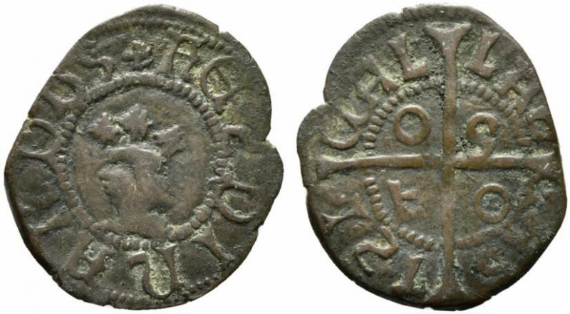 CAGLIARI. Ferdinando II d'Aragona (1479-1516). Cagliarese Mi (1,05 g). Busto cor...