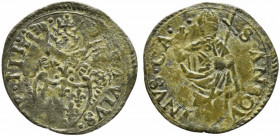 CAMERINO. Paolo III (1534-1549). Quattrino Mi (0,60 g). MIR 921 Raro. BB