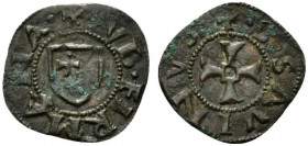 FERMO. Monetazione Autonoma (1220-1352). Picciolo Mi (0.49 g - 15 mm). D/VB FIRMANA; Scudo con crocetta. R/S.SAVINVS; croce con borchia centrale. Biag...