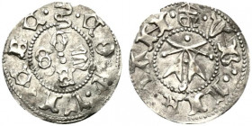 FERMO. Francesco Sforza di Cotignola (1434-1446). Bolognino Ag (1.03 g - 18.6 mm). CO F VICEC; lettere OMES nel campo centrale attorno a globetto. R/V...