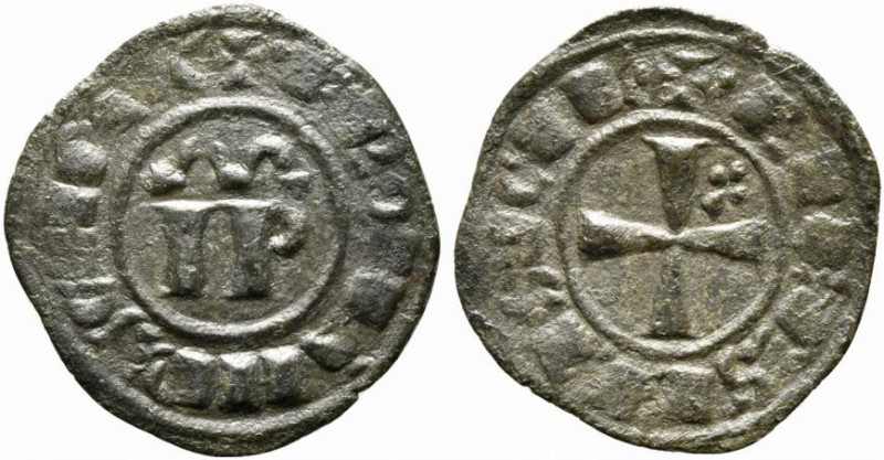 MESSINA. Federico II (1197-1250). Denaro mi (0,81 g). IP sormontato da omega - c...