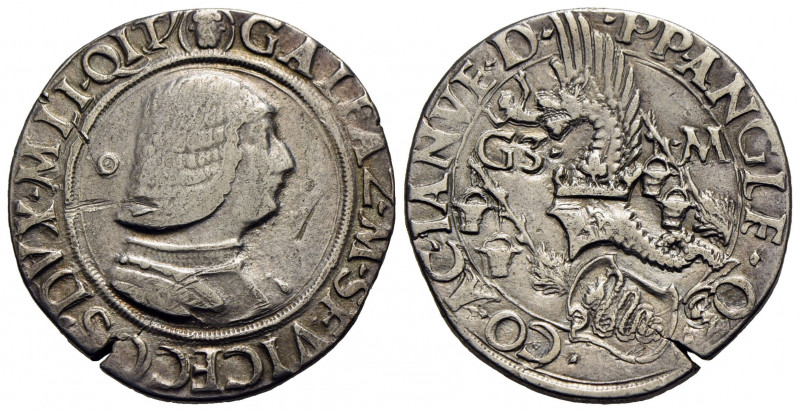 MILANO . Galeazzo Maria Sforza (1466-1476) . Testone . (AG g. 8,54) RR Crippa 6b...