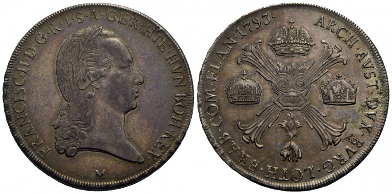 MILANO . Francesco II d'Asburgo - Lorena (1792-1800) . Crocione. 1793 . AG R CNI...