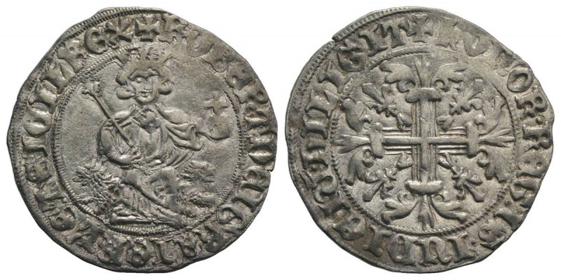 NAPOLI. Roberto I d'Angiò (1309-1343). Gigliato Ag (27mm, 3.96g). P/R.2; MIR 28....