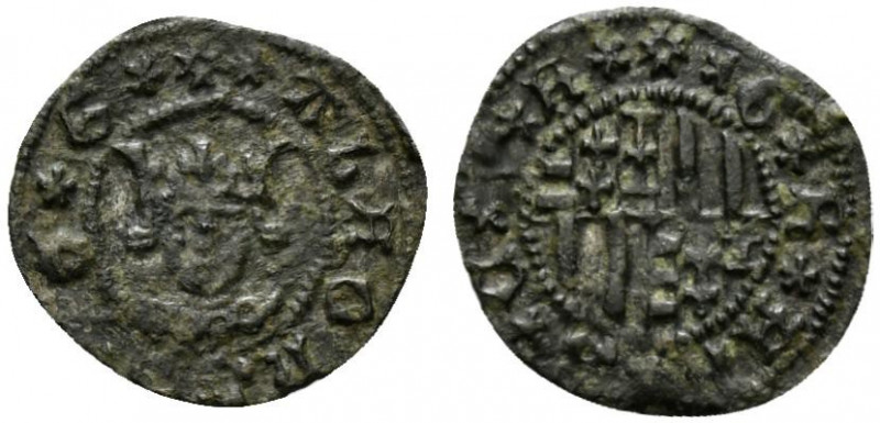 NAPOLI. Alfonso I d'Aragona (1442-1458). Denaro Mi (0.52 g - 15mm). Busto fronta...