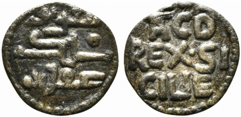 PALERMO. Tancredi (1190-1194). Quarto di tercenario Ag (0,37 g). D/TACD REX SICI...