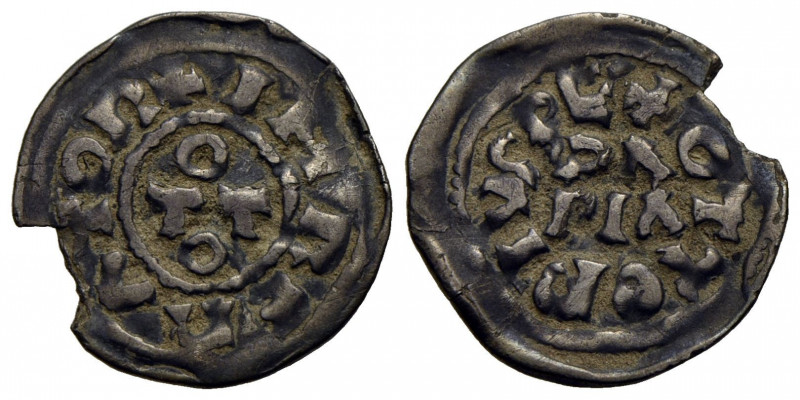 PAVIA . Ottone I e Ottone II (962-967) . Denaro . (AG g. 1,28) NC CNI 1/12; MIR ...