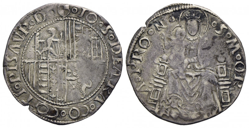 PESARO . Giovanni Sforza (1489-1510) . Grosso . (AG g. 1,84) R CNI 7/57; Biaggi ...