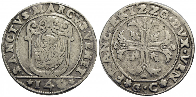 VENEZIA . Francesco Erizzo (1631-1646) . Scudo della Croce . AG R Pao. 9 Sigle G...