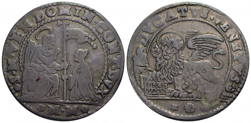 VENEZIA . Domenico Contarini (1659-1675) . Ducato . AG Pao. 14 Sigle MM Appiccag...