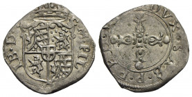 Emanuele Filiberto (1553-1580) . Soldo. 1562 . (MI g. 1,48) R MIR 533f Senza sigle. BB+