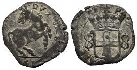 Carlo Emanuele I (1580-1630) . Cavallotto . (MI g. 2,41) R. BB+