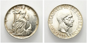 Vittorio Emanuele III (1900-1943). 10 Lire 1936 "Impero". Ag (10 g -27 mm). Gig. 64. qFDC (hairlines)