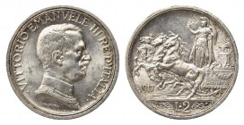 Vittorio Emanuele III (1900-1943). 2 lire 1917 Ag (10 g - 27 mm). Gig. 104 - NC. SPL+