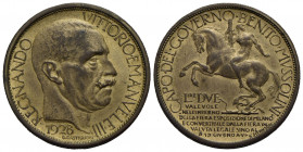 Vittorio Emanuele III (1900-1943) . 2 Lire. 1928 Fiera di Milano . Cu Pag. manca; Mont. 9. SPL-FDC