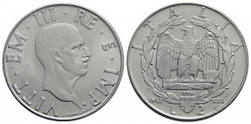 Vittorio Emanuele III (1900-1943) . 2 Lire. 1943 XXI Impero . Ac R Pag. 762; Mont. 187. qFDC