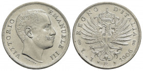Vittorio Emanuele III (1900-1943) . Lira. 1906 Aquila . AG Pag. 766; Mont. 191. FDC