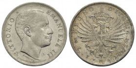 Vittorio Emanuele III (1900-1943) . Lira. 1907 Aquila . AG Pag. 767; Mont. 192 Bei fondi. FDC