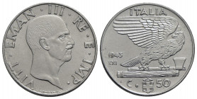 Vittorio Emanuele III (1900-1943) . 50 Centesimi. 1943 XXI Impero . Ac NC Pag. 826; Mont. 271. qFDC