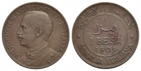 Somalia . Besa. 1909 . CU Pag. 985; Mont. 472. BB+