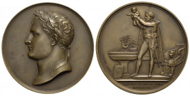 NAPOLEONICHE . Napoleone I, Imperatore (1804-1814) . Medaglia. 1811 - Battesimo del Re di Roma Opus: Andrieu Ø: 66 mm. . AE R Br. 1126. qFDC