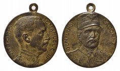 SAVOIA. Medaglia Vittorio Emanuele III - Gen. Luigi Cadorna. AE (7,55 g - 24 mm). BB-SPL