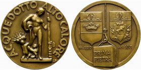 VENTENNIO FASCISTA (1922-1943). Medaglia anno XVI Acquedotto Alto Calore (Avellino). AE (28,7 g - 40,1 mm). Casolari XVI/84. qFDC