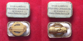 VENTENNIO FASCISTA (1922-1943). Distintivo 1926 Americanisti. XXII Congresso Internazionale Roma. Coniazione Johnson AE dorato (8,09 g - 20x25 mm). Co...