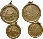 VENTENNIO FASCISTA. ROMA. Lotto di 2 medaglie 1930 GIORNO DELL'ALA ESERCITAZIONI DELL'ARMA DEL CIELO. AE (15,6 g e 8,00 g). SPL