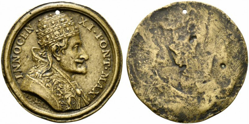 ROMA. Innocenzo XI (1676-1689). Medaglia uniface fusa senza data. AE (25.5 g - 4...