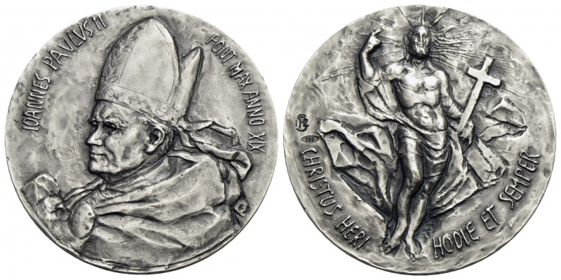 PAPALI . Giovanni Paolo II (1978-2001 monetazione in lire) . Medaglia. A. XIX . ...