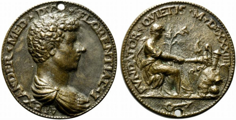 FIRENZE. Alessandro De' Medici (1512-1537). Medaglia 1534 fusa. Opus Francesco D...