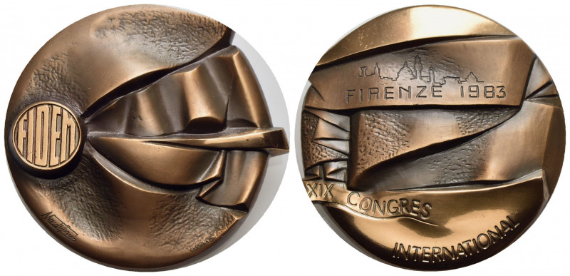 Firenze . Medaglia. 1983 - Fidem, XIX Congresso Internazionale Ø: 70 mm. . AE. F...