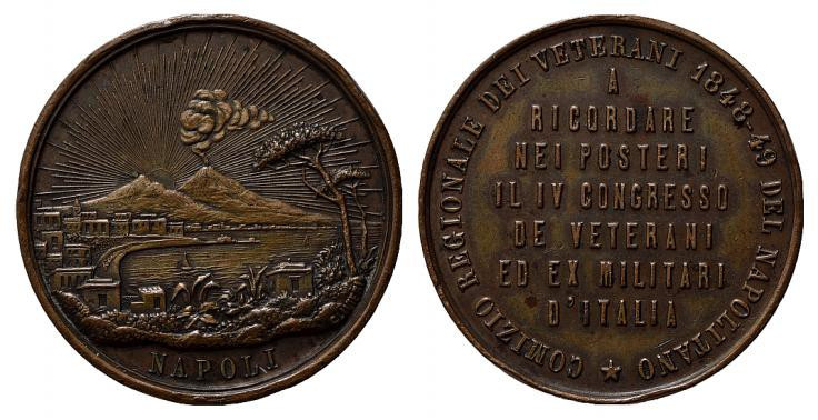 NAPOLI. Medaglia Comizio Regionale dei Veterani 1848-1849 del Napolitano. AE (23...