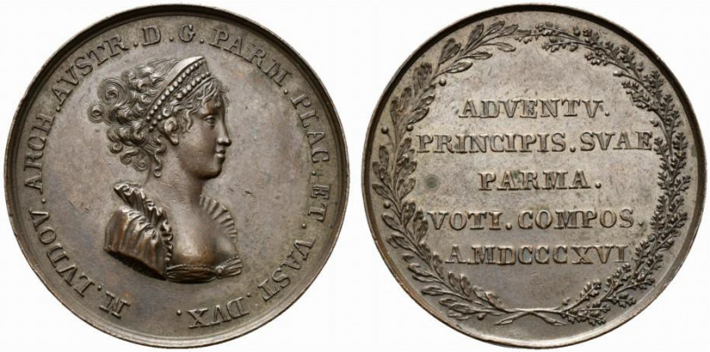 PARMA. Maria Luigia (1815-1847). Medaglia 1816 Ingresso di Maria Luigia a Parma....