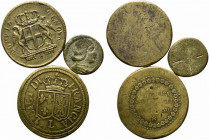 Pesi Monetali. Lotto di tre pesi monetali: Milano Galeazzo M. Sforza (3,21 g) + Luigi di Francia (15,27 g) e Doppia di Genova (12,35 g)