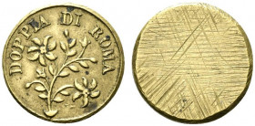 ROMA. Benedetto XIV (1740-1758). Peso monetale Doppia di Roma con pianta del giglio. AE (5.46 g - 21.4 mm). Rif. MAZZA 792. BB+