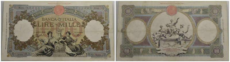 BANCA d'ITALIA . Vittorio Emanuele III (1900-1943) . 1.000 Lire - Rep. Marinare ...