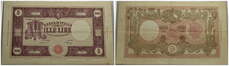 BANCA d'ITALIA . Repubblica Italiana (emissioni in lire) (1946-2001) . 1.000 Lir...