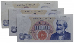 BANCA d'ITALIA . Repubblica Italiana (emissioni in lire) (1946-2001) . 1.000 Lire - Verdi 1° tipo. 14/07/1962 . Alfa 710; Lireuro 55A Carli/Ripa assie...