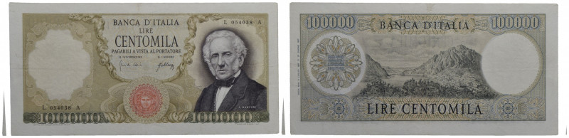 BANCA d'ITALIA . Repubblica Italiana (emissioni in lire) (1946-2001) . 100.000 L...