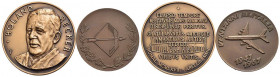 MEDAGLIE. Lotto di 2 medaglie. Roland Becker (numismatico tedesco, 1936-2014), medaglia 1967-2002 cessazione dell'attività di commerciante; Medaglia A...