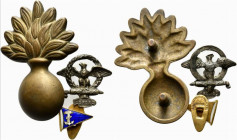 VENTENNIO FASCISTA. Lotto di tre distintivi da catalogare, inclusi Regia Marina smaltato e Aquila su fascio (RSI ?).