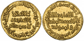 Umayyad, dinar, 101h, 4.26g (ICV 192; Walker 218), good extremely fine and lustrous

Estimate: GBP 400 - 500