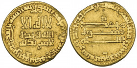 Abbasid, temp. al-Hadi (169-170h), dinar, 169h, rev., letter dal above field, 3.95g (Bernardi 57 RR), evenly clipped, good fine and rare, a one-year t...