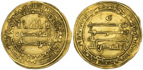 Abbasid, al-Muqtadir (295-320h), dinar, al-Rafiqa 296h, 2.91g (Bernardi 237Hn), very light crease, very fine or better and rare. Ex Sotheby’s (London)...