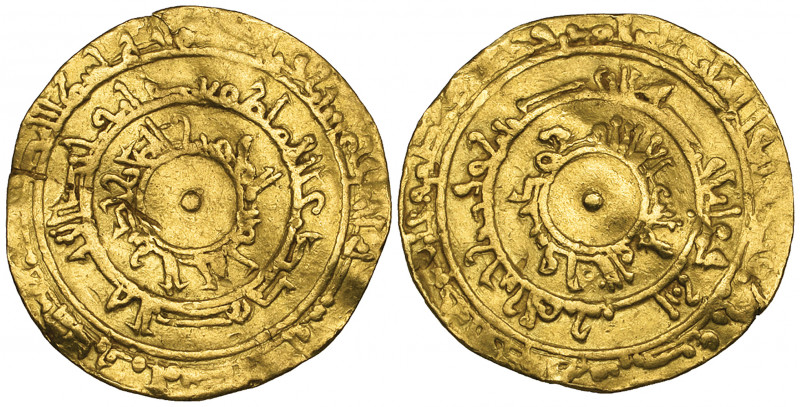 Fatimid, al-Mu‘izz (341-365h), dinar, al-Mansuriya 351h, 3.97g (Nicol 405), crim...